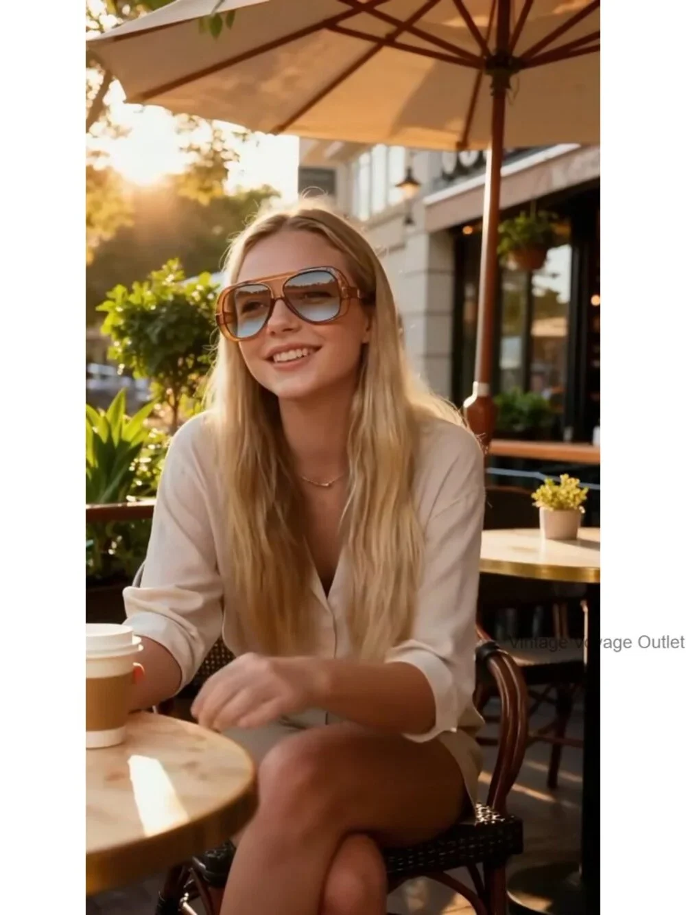 Oversized Aviator Sunglasses UV400 Retro Women Men